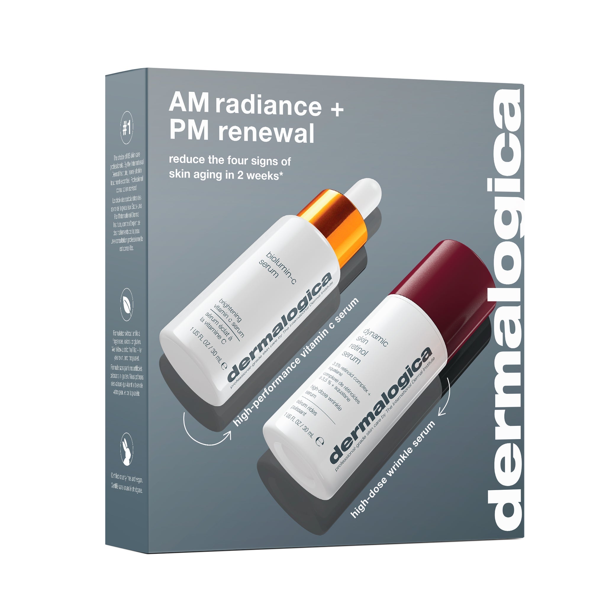 AM Radiance + PM Renewal (C - vitamiini - + retinoliseerumi) - ihonhoitosetti - Dermalogica Suomi