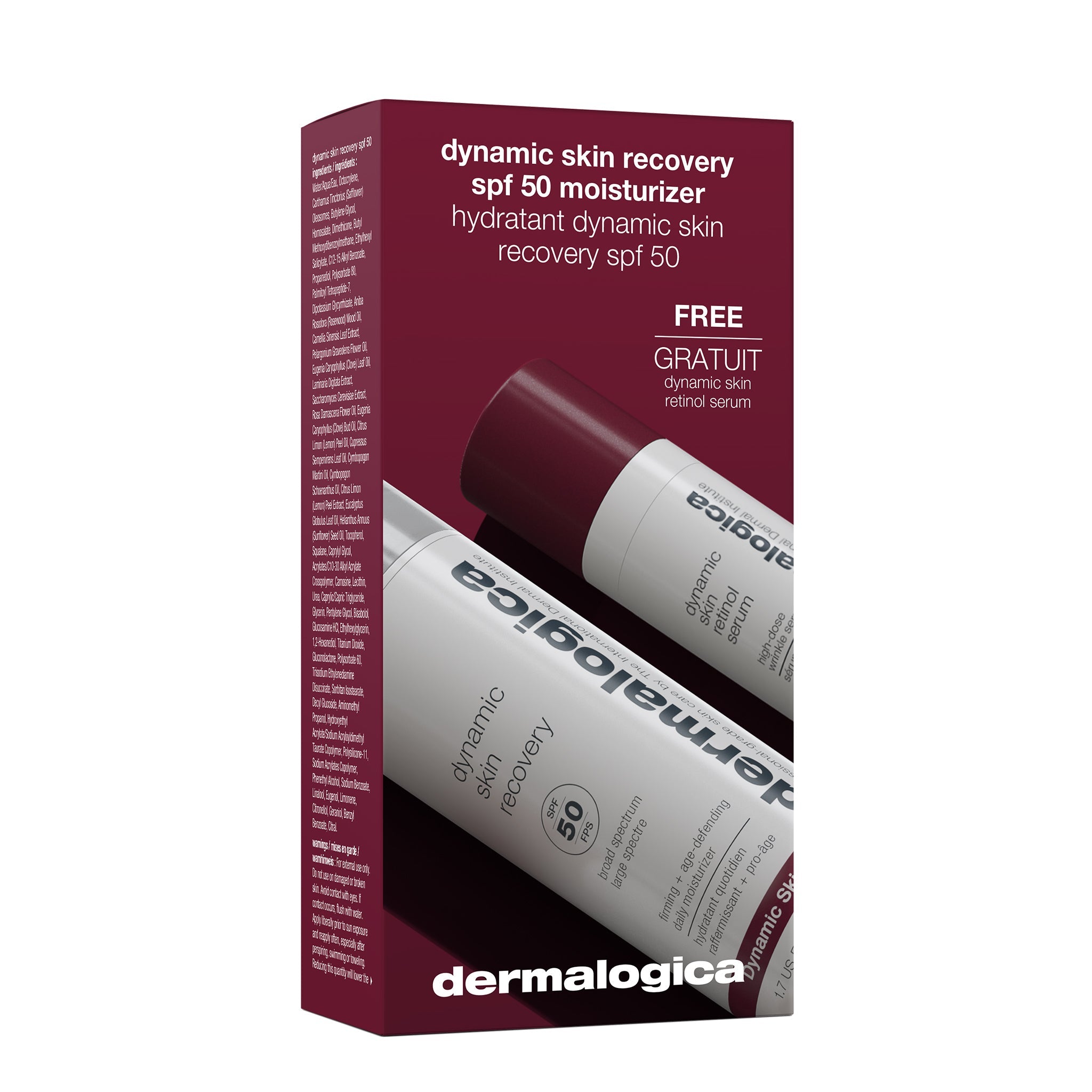 Dynamic Skin Recovery SPF50 + ilmainen Dynamic Skin Retinol Serum matkakoko - Dermalogica Suomi
